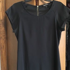 Express black short sleeve blouse